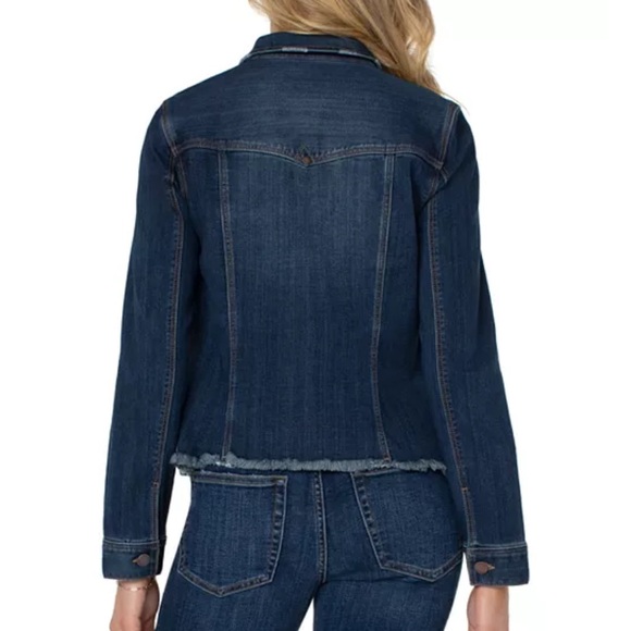 Liverpool Dark Blue Jean Jacket size medium - Picture 3 of 9